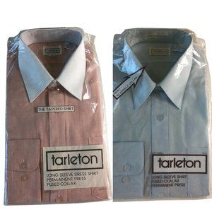 Pink & Blue Tarleton Men 2Long Sleeve Shirts 32/33